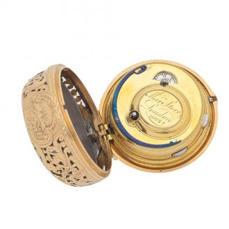 English 18K gold quarter repeating pocket watch Circa 1740