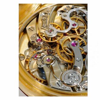 Swiss gold watch with chronograph and counter Circa 1916 Swiss gold watch with chronograph and counter Circa 1916