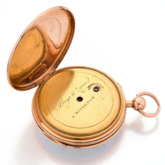 Rare Dutch 18k gold quarter repeating cylinder Circa 1805
