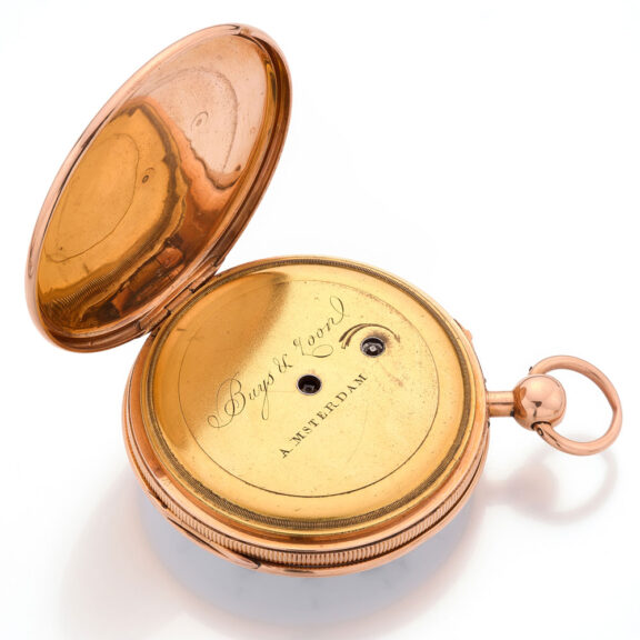 Rare Dutch 18k gold quarter repeating cylinder Circa 1805 Rare Dutch 18k gold quarter repeating cylinder Circa 1805