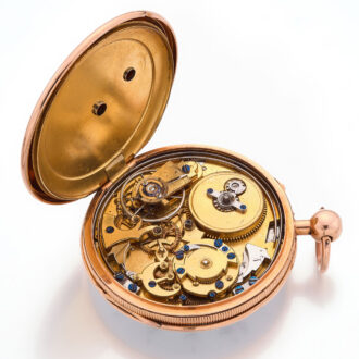 Rare Dutch 18k gold quarter repeating cylinder Circa 1805