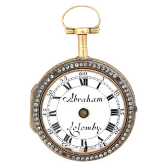 Swiss gold and enamel pair cased pocket watch Circa 1780