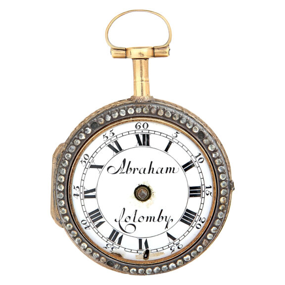 Swiss gold and enamel pair cased pocket watch Circa 1780 Swiss gold and enamel pair cased pocket watch Circa 1780
