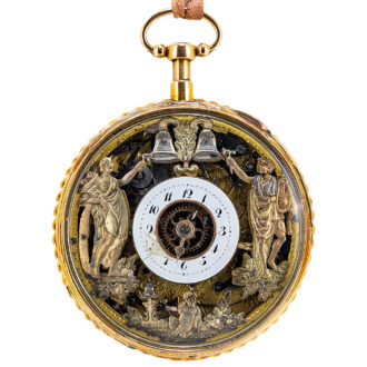 Swiss gold automaton repeating pocket watch Circa 1810