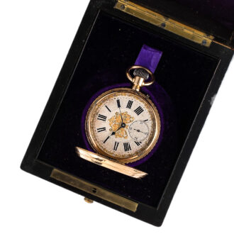 Swiss 18K yellow gold full hunter pocket watch Circa 1900