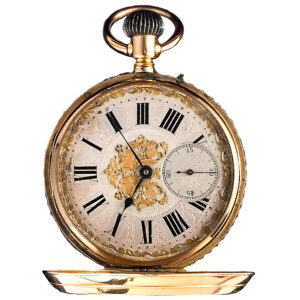 Swiss 18K yellow gold full hunter pocket watch Circa 1900