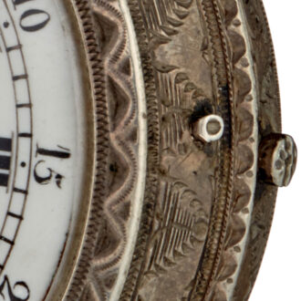 A Swiss verge watch in a silver and enamel case Circa 1760