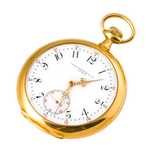 Swiss 18K yellow gold open faced pocket watch Circa 1910