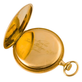 Swiss 18K yellow gold open faced pocket watch Circa 1910