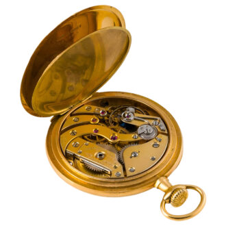 Swiss 18K yellow gold open faced pocket watch Circa 1910