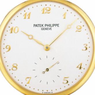 Swiss yellow gold open faced keyless lever watch Circa 2001