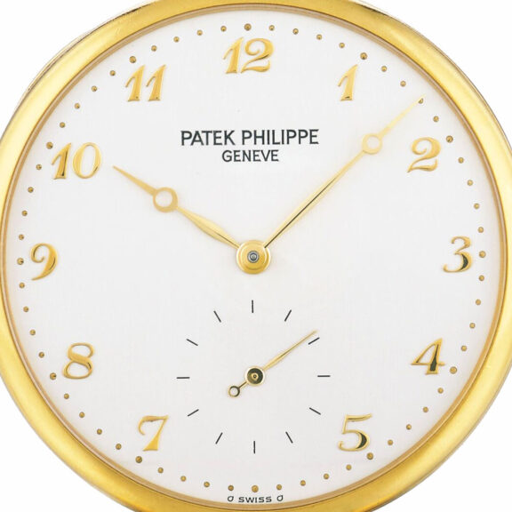 Swiss yellow gold open faced keyless lever watch Circa 2001 Swiss yellow gold open faced keyless lever watch Circa 2001