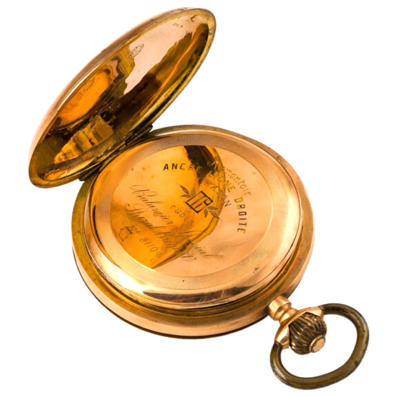 Swiss 14K yellow gold full hunter pocket watch Circa 1910 Swiss 14K yellow gold full hunter pocket watch Circa 1910