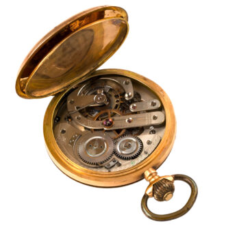 Swiss 14K yellow gold full hunter pocket watch Circa 1910