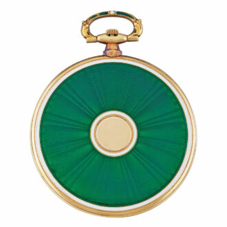 French gold and enamel open faced keyless watch Circa 1915