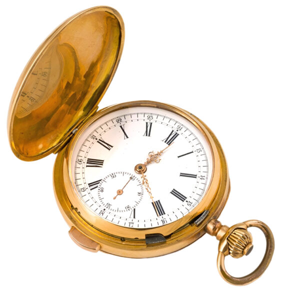 Swiss 18K gold quarter repeating pocket watch Circa 1900