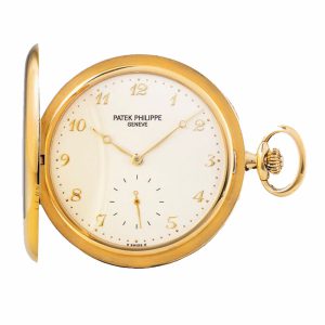 Swiss yellow gold hunting cased keyless watch Circa 1994