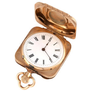 Swiss 14K yellow gold full hunter pocket watch Circa 1900