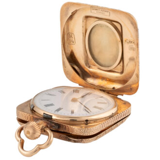 Swiss 14K yellow gold full hunter pocket watch Circa 1900