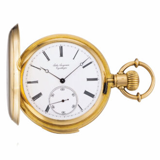 Danish gold hunting cased minute repeating watch Circa 1900