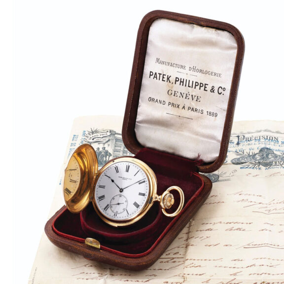 Swiss gold hunting cased minute repeating lever Circa 1887 Swiss gold hunting cased minute repeating lever Circa 1887