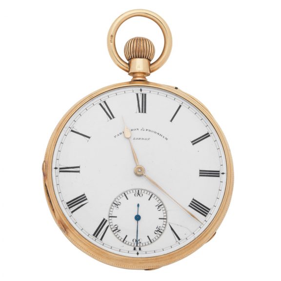 English 18 carat gold English lever pocket watch Circa 1861