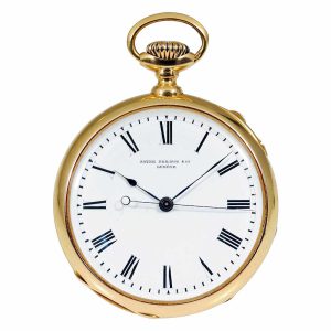 Swiss gold watch with jumping centre seconds Circa 1888