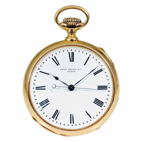 Swiss gold watch with jumping centre seconds Circa 1888
