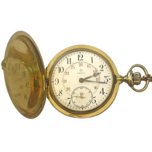 Swiss 18K yellow gold full hunter pocket watch Circa 1920