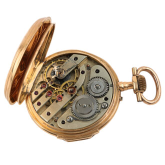 Swiss 18K yellow gold open faced pocket watch Circa 1900