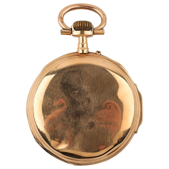 Swiss 18K yellow gold open faced pocket watch Circa 1900 Swiss 18K yellow gold open faced pocket watch Circa 1900