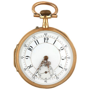 Swiss 18K yellow gold open faced pocket watch Circa 1900