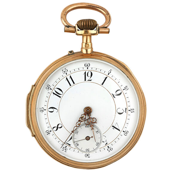 Swiss 18K yellow gold open faced pocket watch Circa 1900