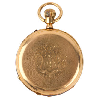 Swiss 18K yellow gold open faced pocket watch Circa 1900