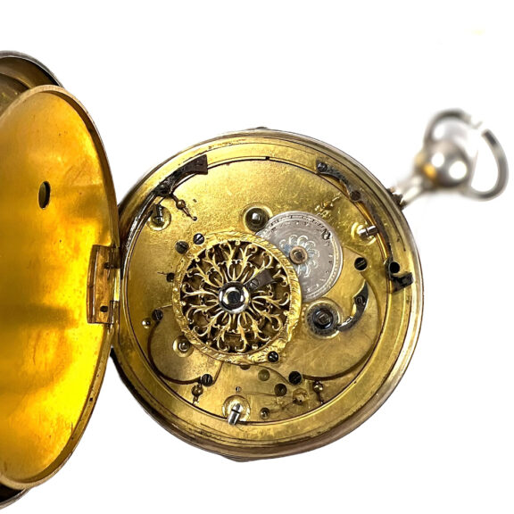 Swiss silver repeating automata pocket watch Circa 1890 Swiss silver repeating automata pocket watch Circa 1890