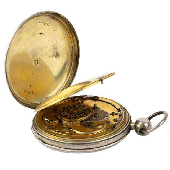 Swiss silver repeating automata pocket watch Circa 1890 Swiss silver repeating automata pocket watch Circa 1890
