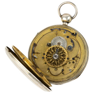 Swiss silver repeating automata pocket watch Circa 1890 Swiss silver repeating automata pocket watch Circa 1890