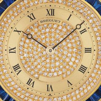 Swiss 18k gold diamond and sapphire set watch Circa 1980