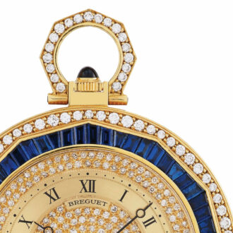 Swiss 18k gold diamond and sapphire set watch Circa 1980