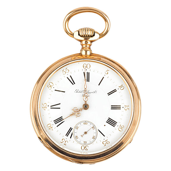 Swiss 18K yellow gold open faced pocket watch Circa 1900 Swiss 18K yellow gold open faced pocket watch Circa 1900