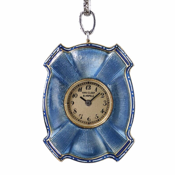 French platinum, enamel and diamond set lever Circa 1900