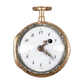 French 18K yellow gold open faced pocket watch Circa 1760