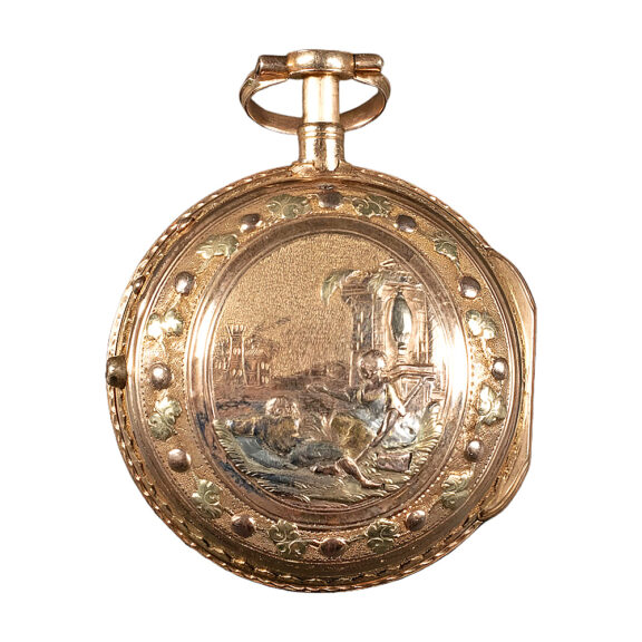 French 18K yellow gold open faced pocket watch Circa 1760 French 18K yellow gold open faced pocket watch Circa 1760