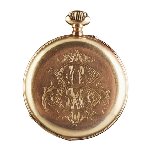 French 18 carat rose gold open faced pocket watch Circa 1910 French 18 carat rose gold open faced pocket watch Circa 1910