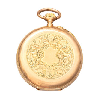 French 18K yellow gold open faced pocket watch Circa 1900