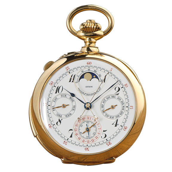 Swiss 18k gold astronomical pocket watch Circa 1911