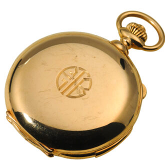 Swiss 18k gold astronomical pocket watch Circa 1911