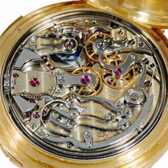 Swiss 18k gold astronomical pocket watch Circa 1911
