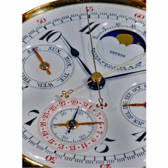 Swiss 18k gold astronomical pocket watch Circa 1911
