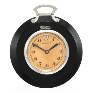 French onyx open faced lever watch with date Circa 1930